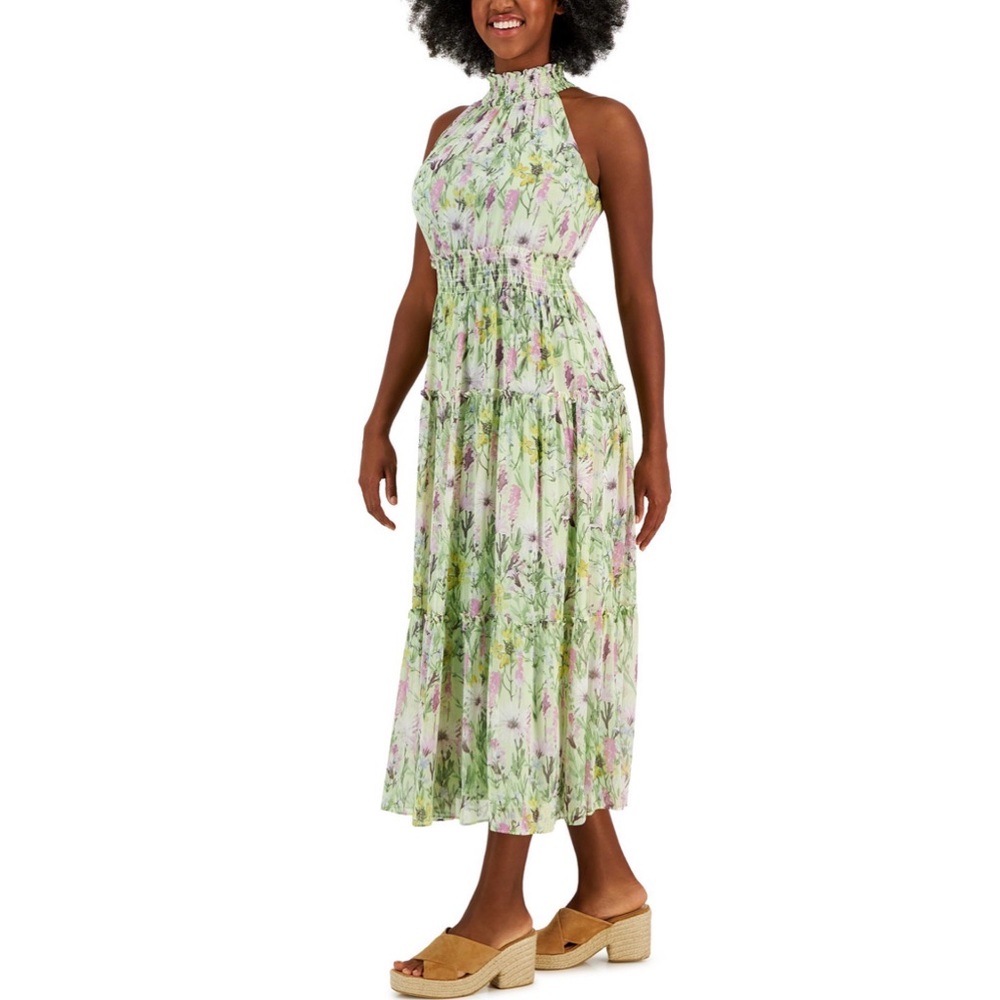 NWT Taylor Green Purple Floral Maxi Dress Wedding Guest Garden Size 8 - Picture 4 of 7